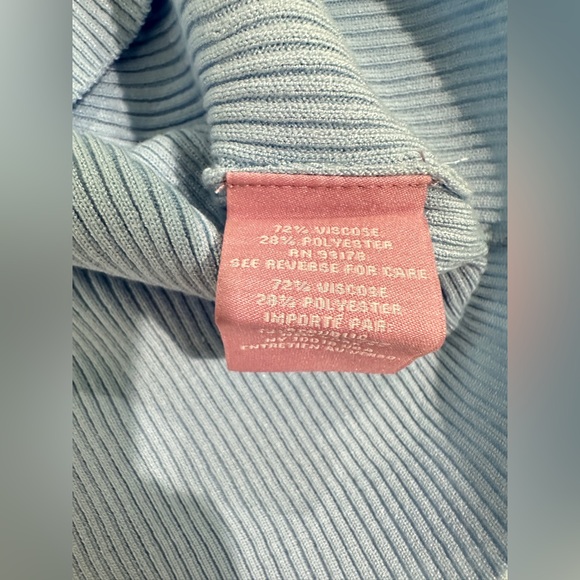 NWT SZ XL Muse Light Blue Ruffle Sleeve Top Knit - Picture 10 of 10